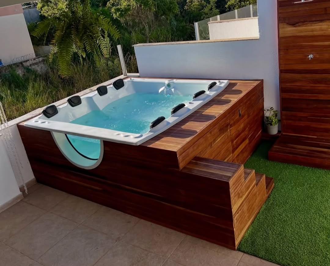 Banheira de Luxo Dupla com Visor - banheira de hidromassagem e spa de luxo